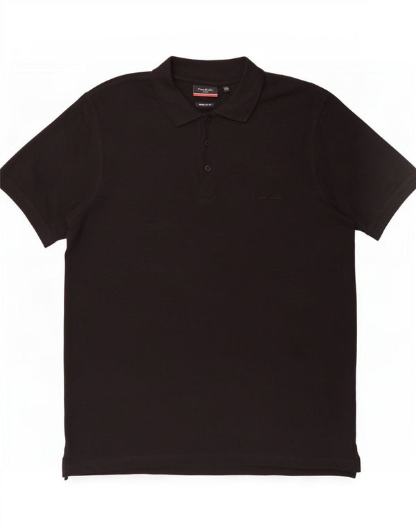 Polo da uomo vestibilità regolare Pierre Cardin 2XL cotone nero