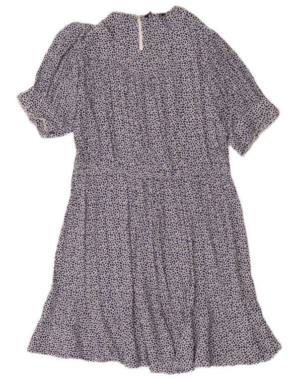 Abito a strati da donna Marks & Spencer UK 18 XL Viscosa floreale blu