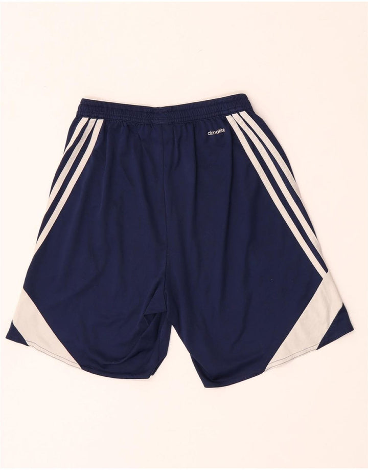 Pantaloncini sportivi Adidas Climalite da uomo piccoli in poliestere color block blu navy
