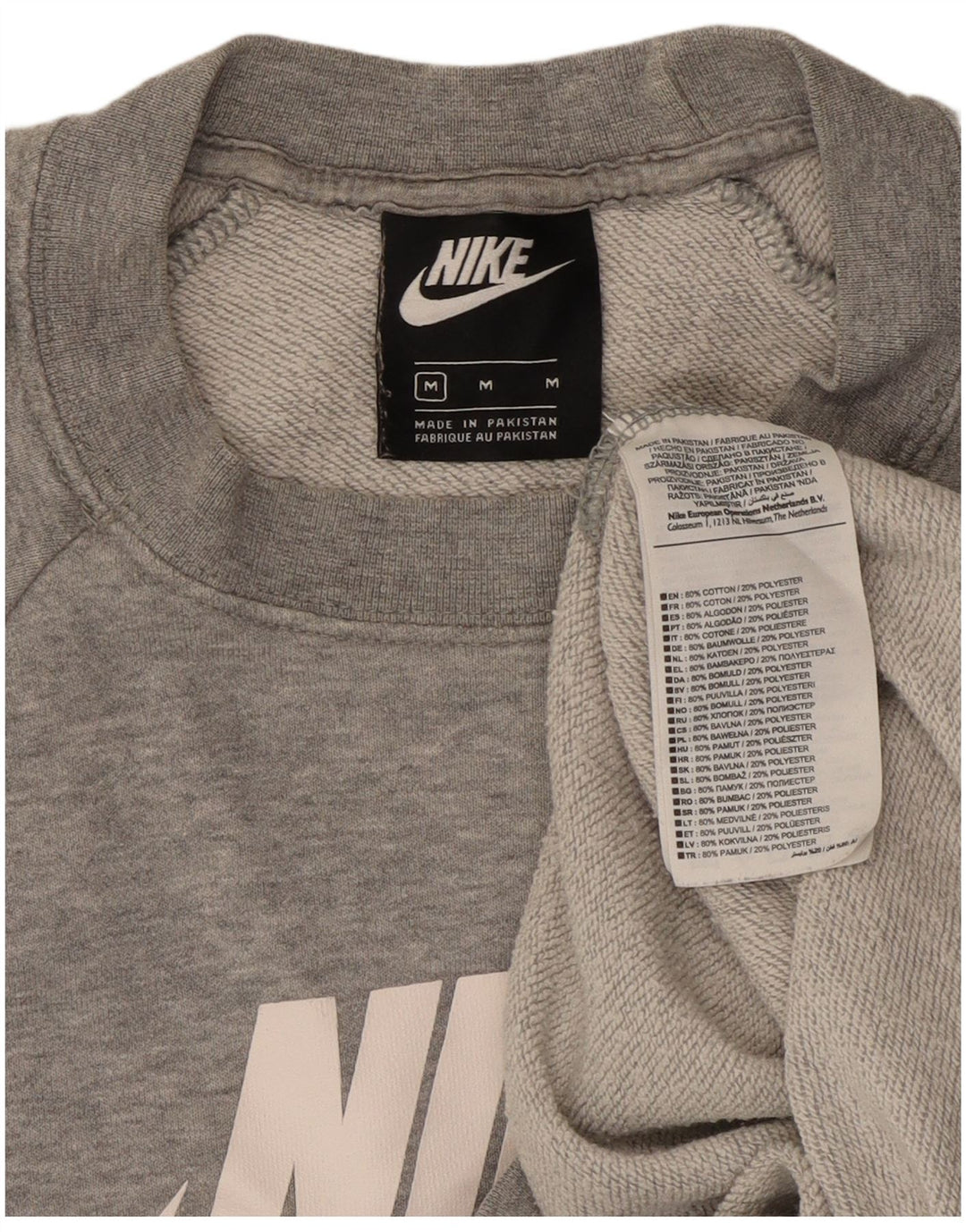 Felpa grafica da donna Nike Felpa UK 14 Cotone grigio medio