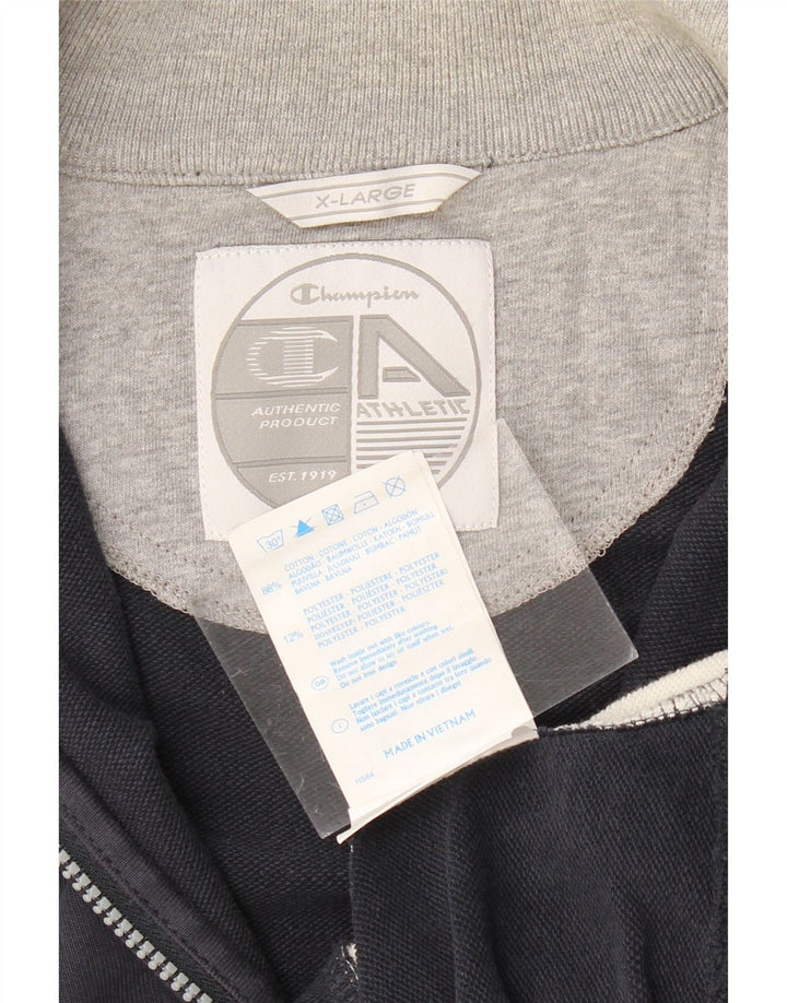Giacca da tuta da uomo CHAMPION XL in cotone color block blu navy