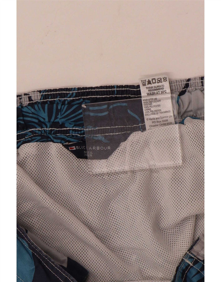 Pantaloncini da bagno Marks & Spencer da uomo Blue Harbour medio blu navy floreale