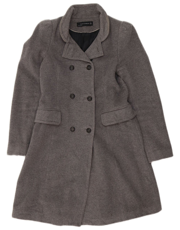 Cappotto doppiopetto da donna Zara UK 12 Lana grigio medio