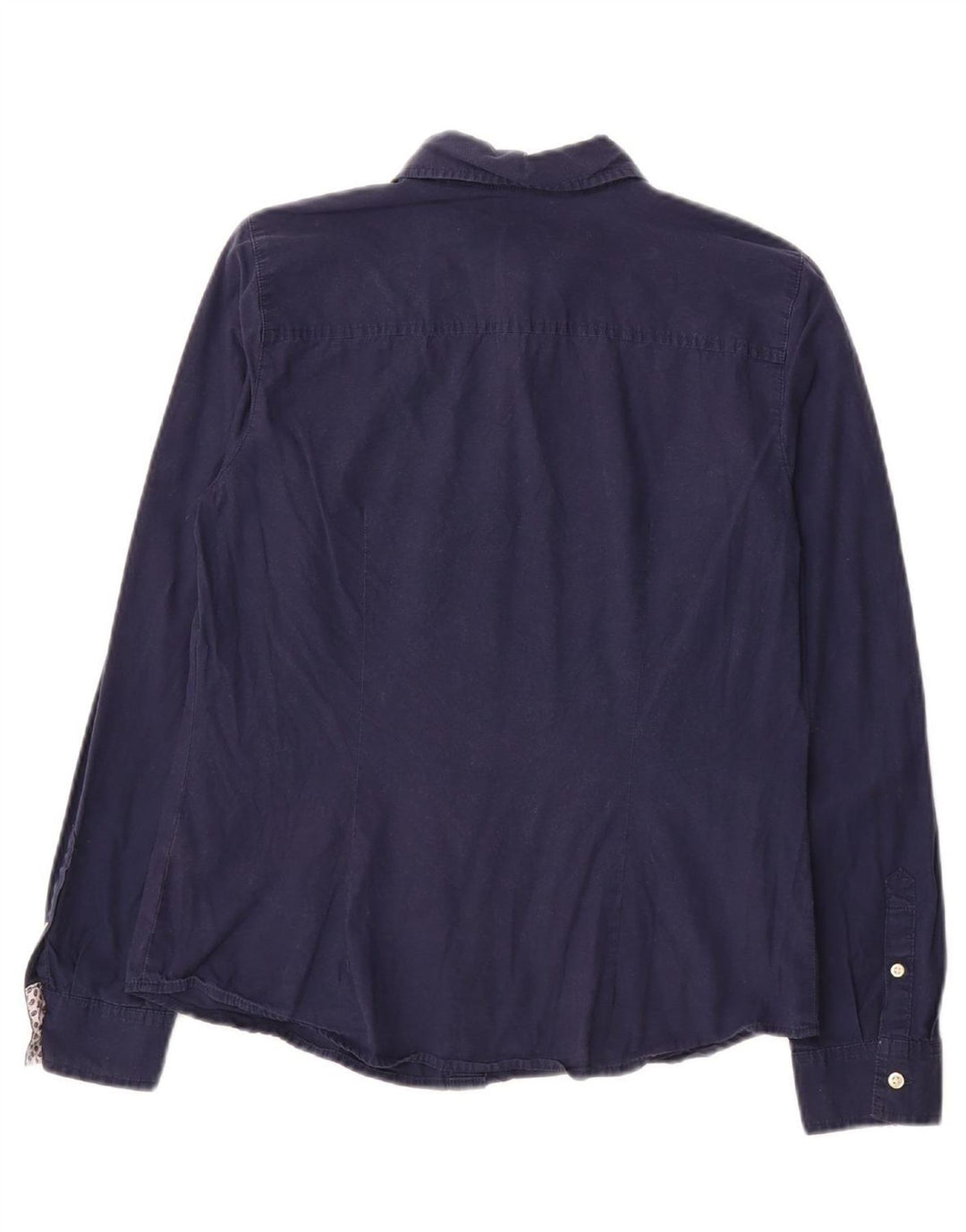 IZOD Womens Shirt UK 14 Medium Navy Blue Cotton