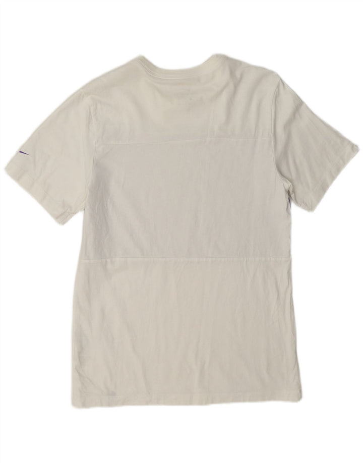 T-shirt Nike da uomo Top Small in cotone geometrico bianco