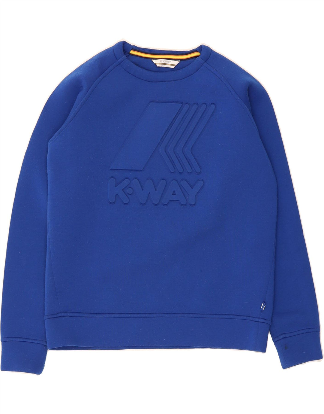 K-WAY Boys Graphic Sweatshirt Jumper 13-14 Years Blue Polyester Vintage K-Way and Second-Hand K-Way from Messina Hembry 