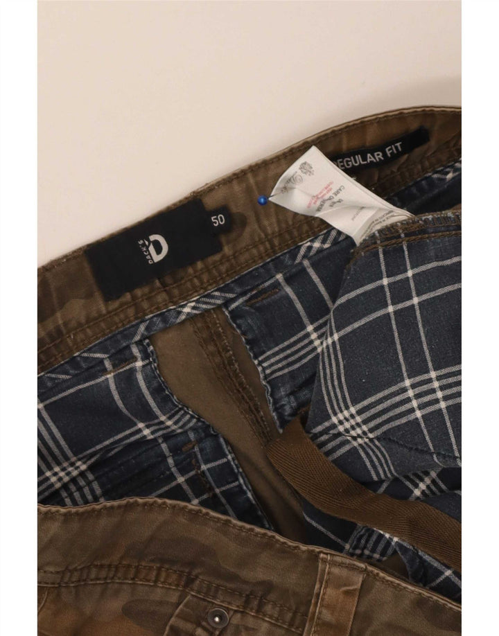 Pantaloncini cargo da uomo dalla vestibilità regolare di Dack IT 50 Large W36 Marrone Camouflage