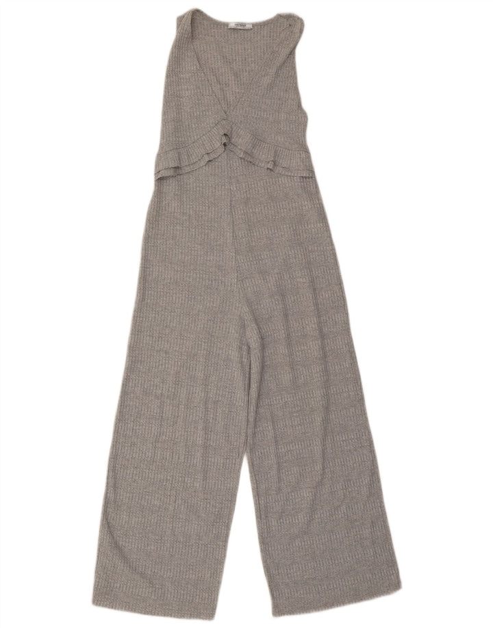 Tuta in maglia senza maniche da donna Zara UK 8 Small Poliestere a righe grigie