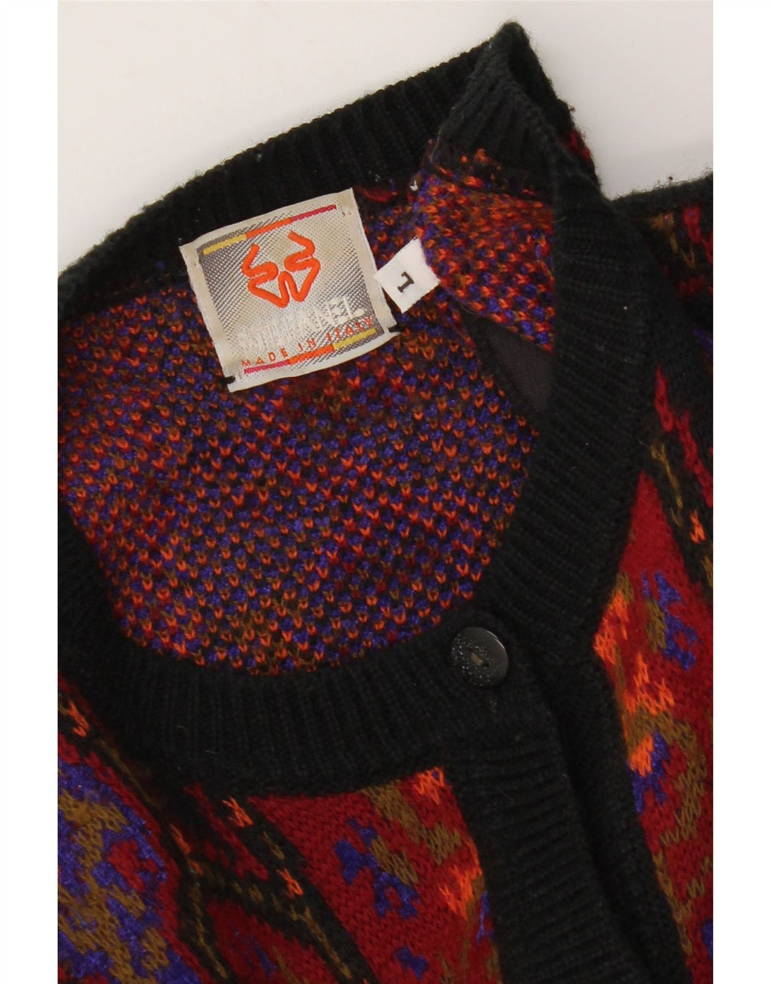 Maglione cardigan da donna Stefanel UK 16 Grande floreale multicolore