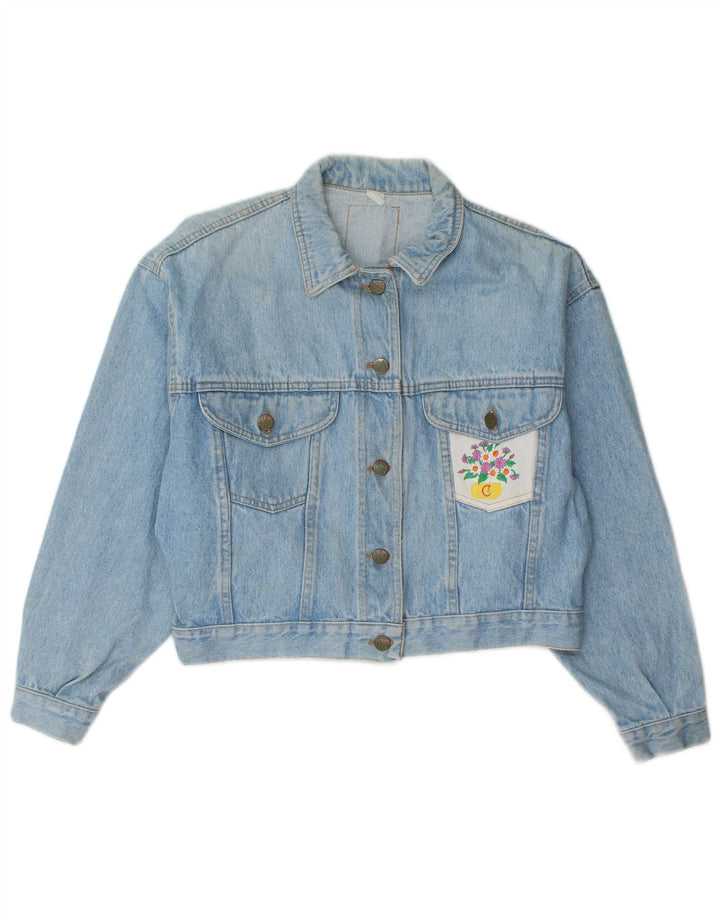 Giacca in denim corta da donna Weipper UK 16 grande blu
