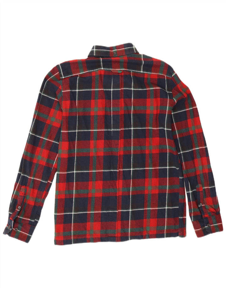 Camicia da uomo in flanella Ben Sherman piccola in cotone a quadri blu navy