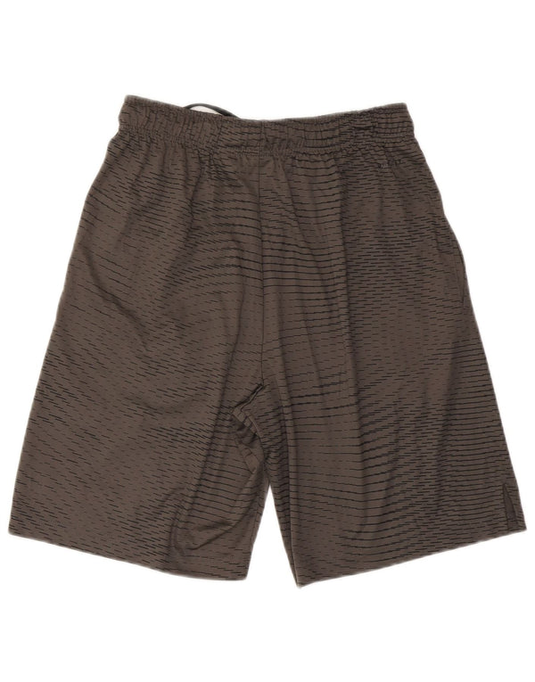 Pantaloncini sportivi Nike da uomo in poliestere geometrico grigio medio