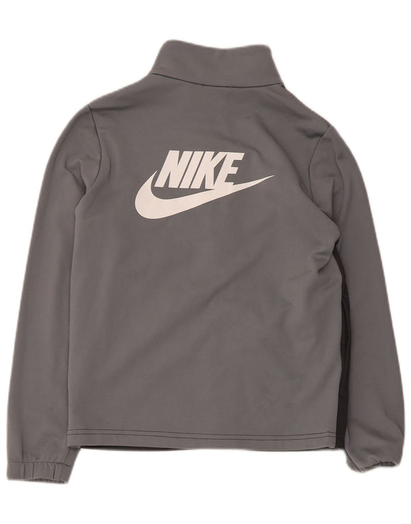 Giacca da ginnastica grafica da ragazzo Nike 10-11 anni Colorblock grigio medio