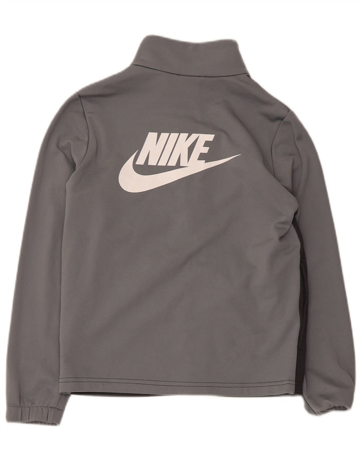 Giacca da ginnastica grafica da ragazzo Nike 10-11 anni Colorblock grigio medio