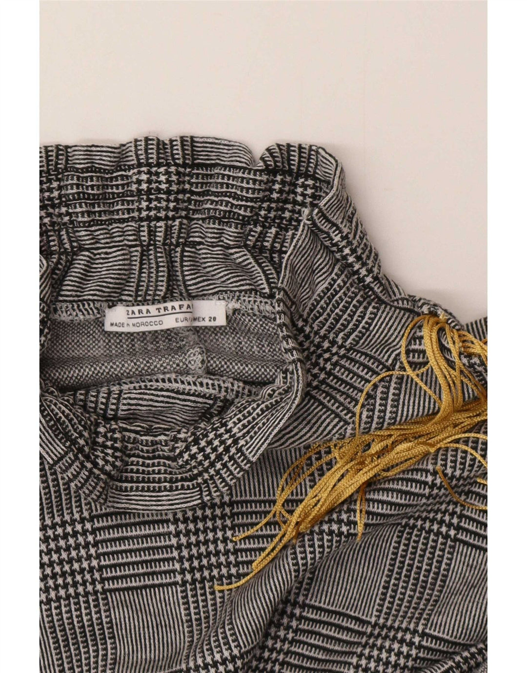 Camicetta a maniche lunghe da donna Zara UK 12 Grigio medio a quadri classico