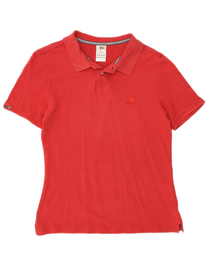 Polo da donna Adidas UK 14 cotone rosso medio