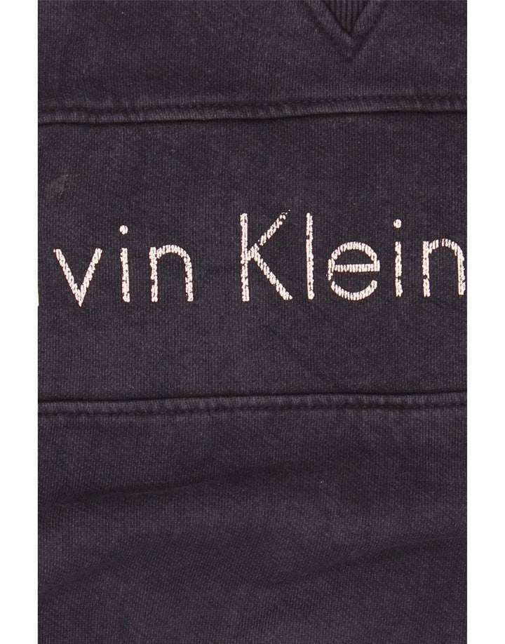 Calvin Klein Jeans Felpa grafica da uomo Maglione grande blu navy
