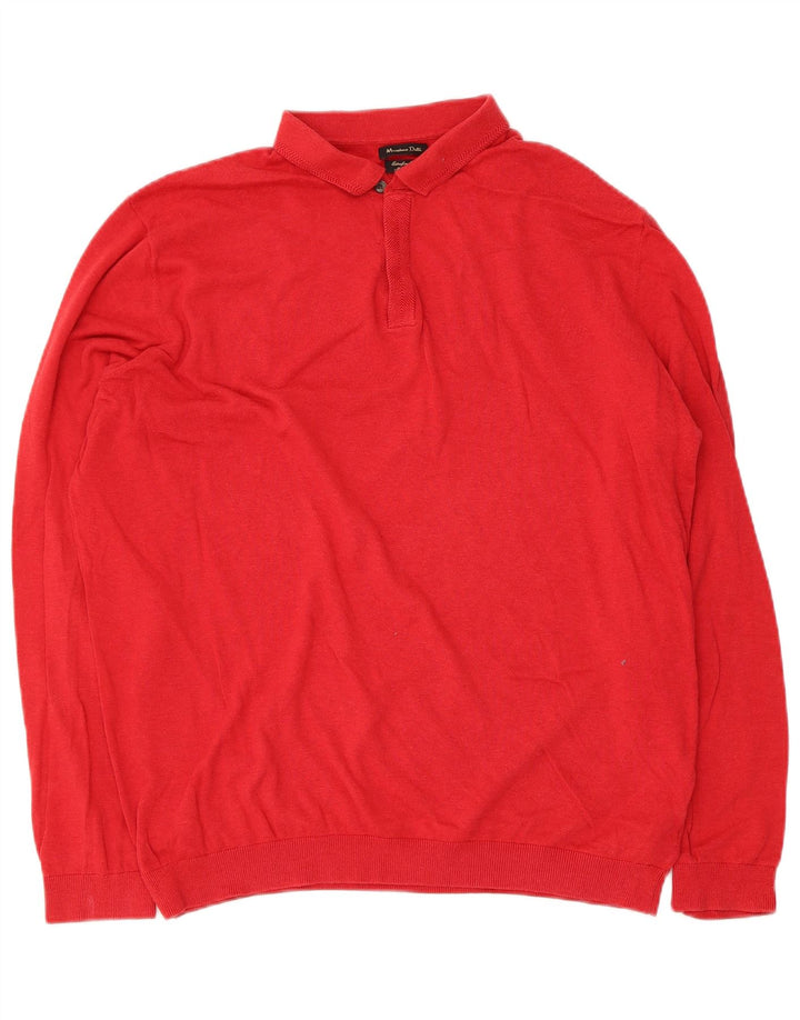 Massimo Dutti Maglione da uomo con collo alto XL in cotone rosso