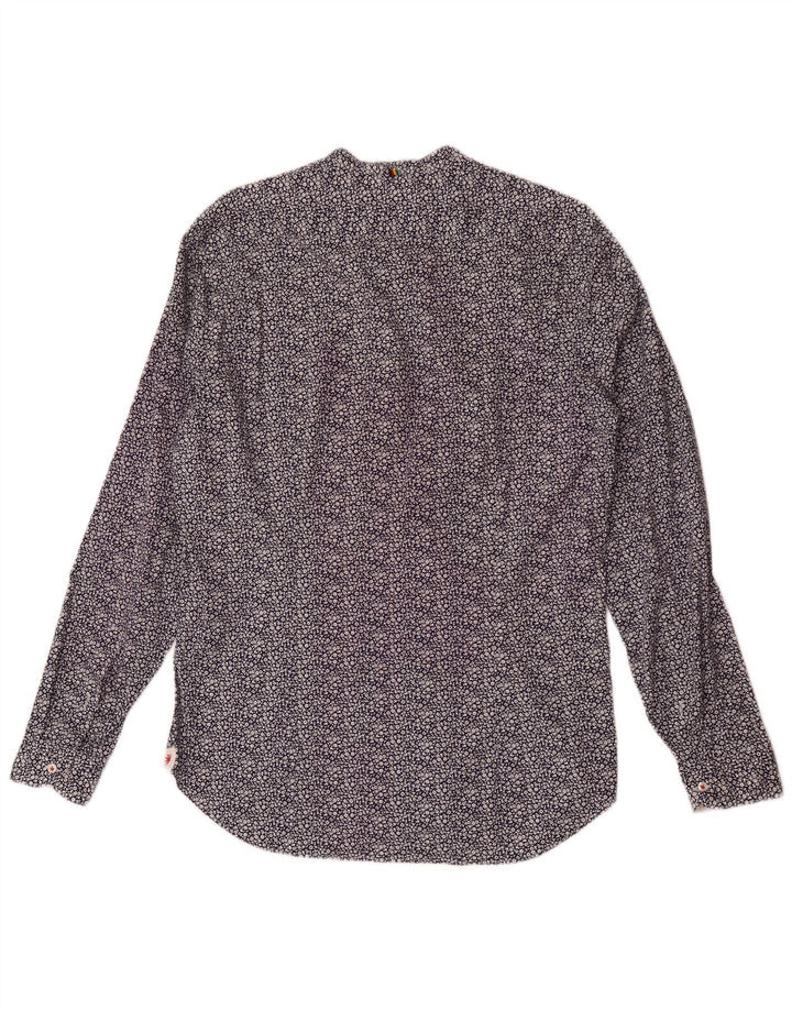 Camicia da uomo Manuel Ritz taglia 42 16 1/2 grande blu navy floreale