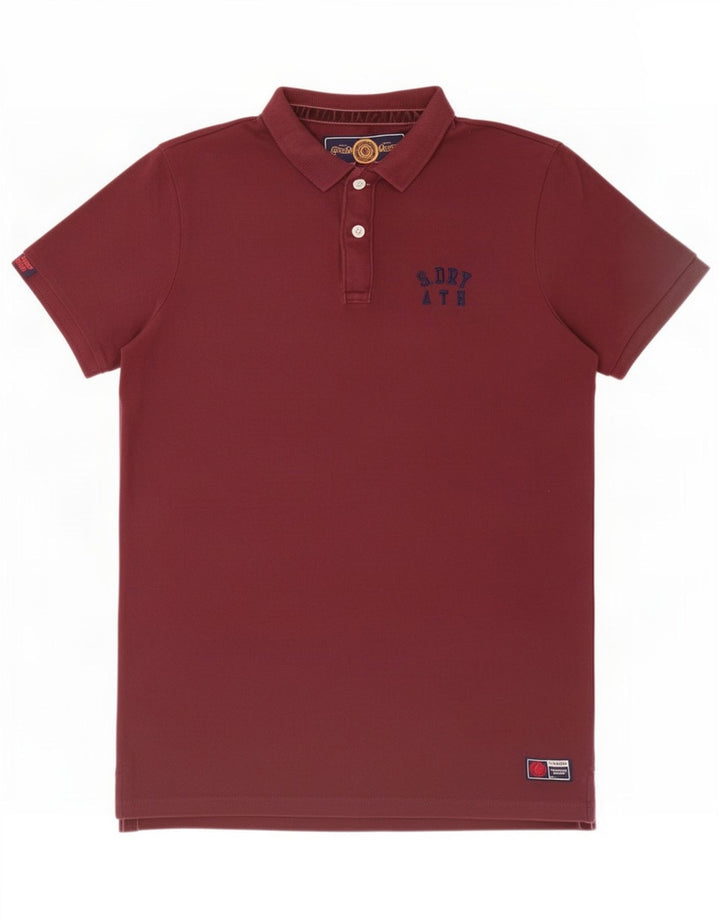 Polo da uomo Superdry Large in cotone bordeaux