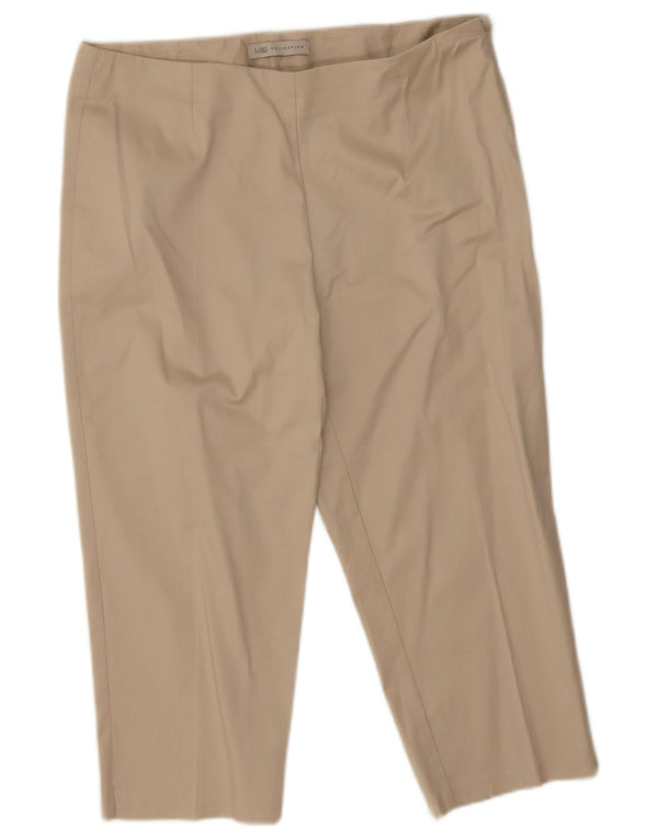 Pantaloni Capri da donna Marks & Spencer UK 14 Large W32 L20 Cotone beige