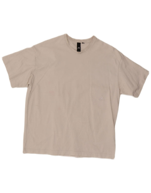 T-shirt grafica da uomo Adidas Top grande in cotone bianco