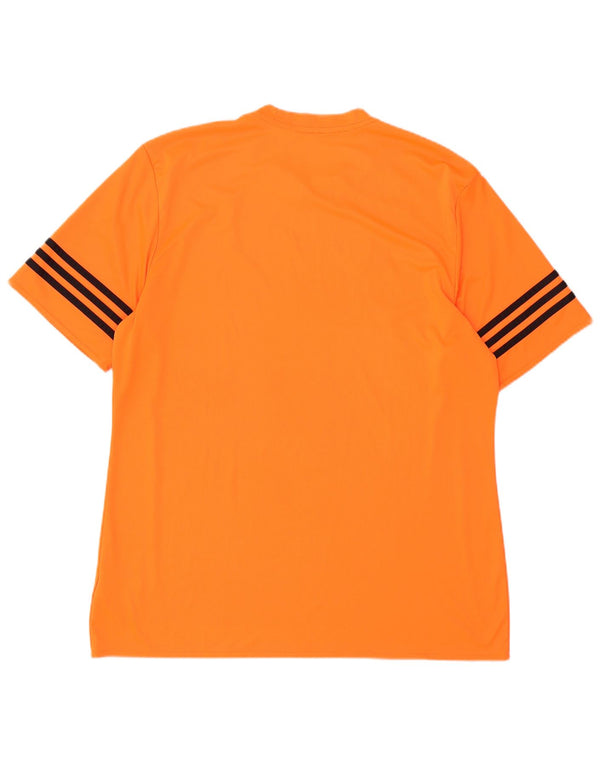 Adidas Mens Climalite T-Shirt Top XL Orange Polyester