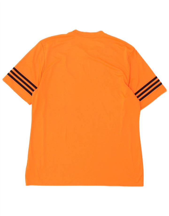 T-shirt Adidas Climalite da uomo Top XL arancione in poliestere