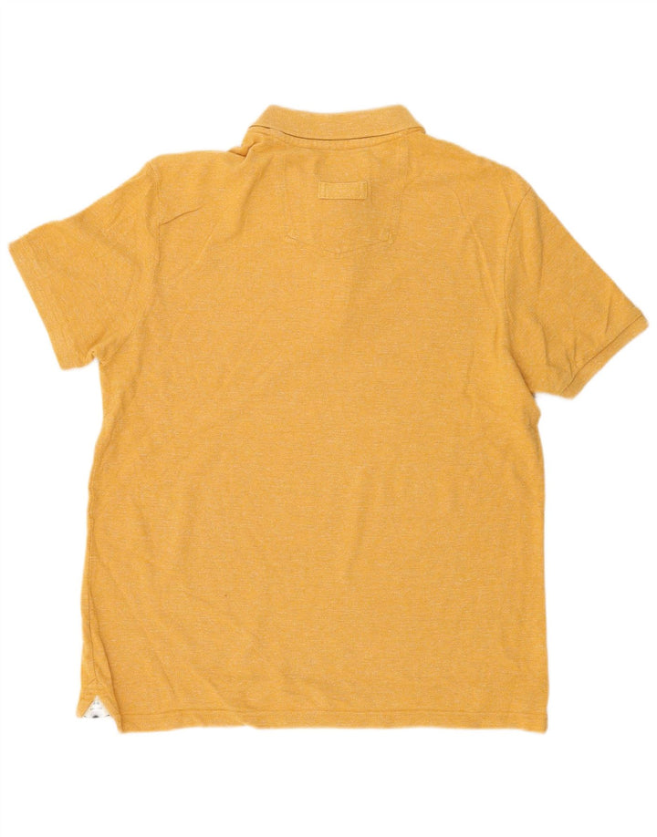 Polo da uomo Fat Face grande in cotone giallo