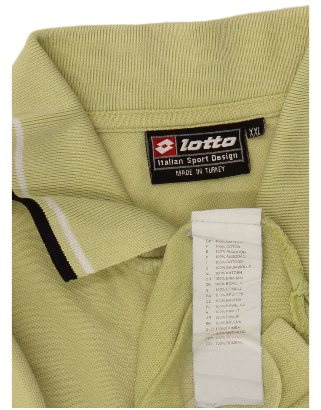 Polo da uomo Lotto 2XL in cotone verde