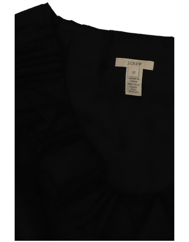 J. CREW Abito a trapezio da donna US 12 Large in lana nera