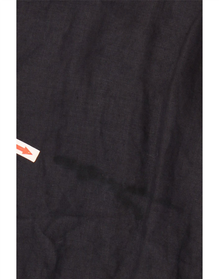 Giubbotto bomber vintage da uomo UK 40 grande lino a righe blu navy