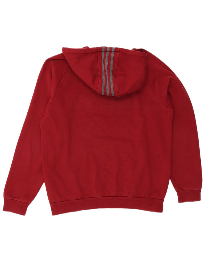 Maglione con cappuccio grafico da uomo Adidas, cotone marrone medio medio