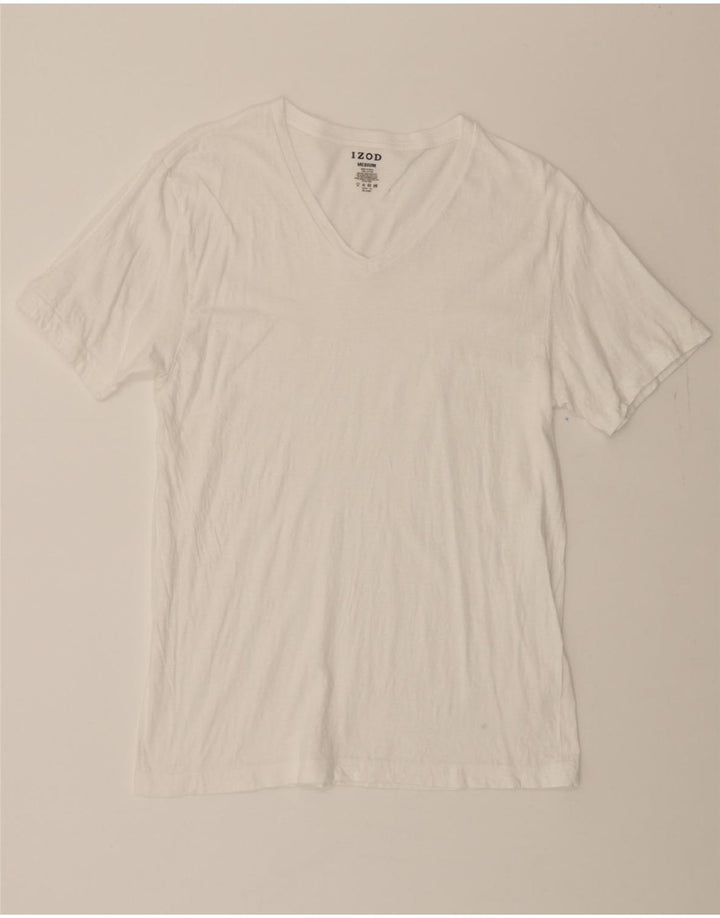 IZOD Mens T-Shirt Top Medium White Cotton Vintage Izod and Second-Hand Izod from Messina Hembry 