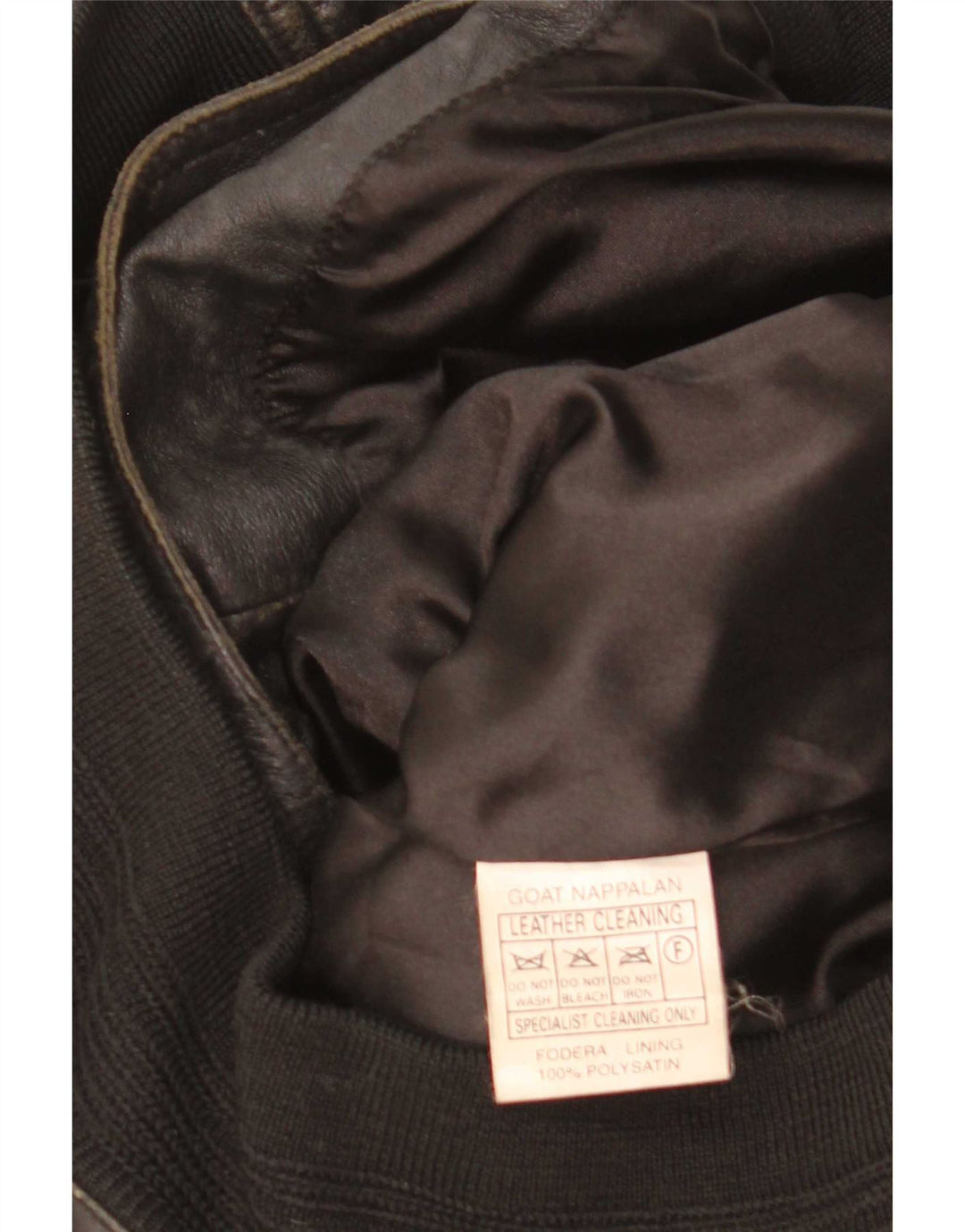 Giacca bomber da uomo vintage in pelle IT 46 piccola in pelle nera
