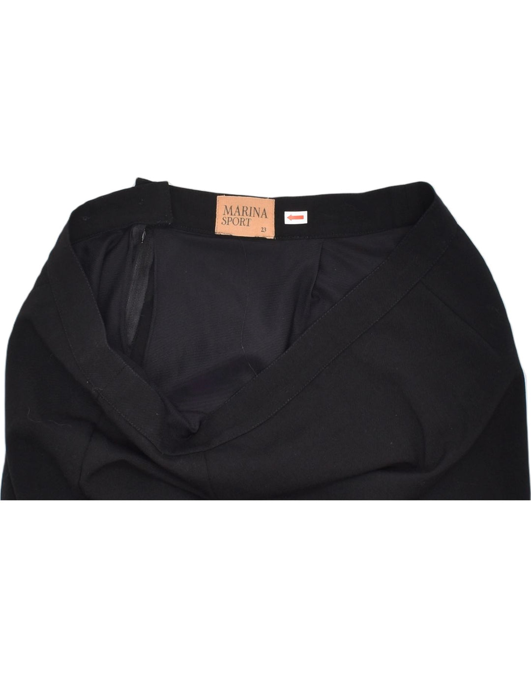 MARINA SPORT Womens Pencil Skirt W34 Large Black Cotton Classic | Vintage | Thrift | Second-Hand | Used Clothing | Messina Hembry 