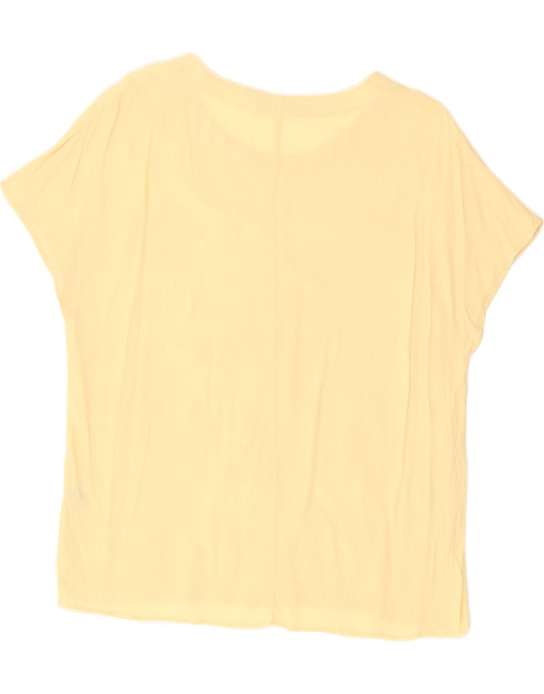MARIO PUCCI CECCONI Womens Blouse Top IT 45 Large Yellow Acetate Vintage Mario Pucci Cecconi and Second-Hand Mario Pucci Cecconi from Messina Hembry 