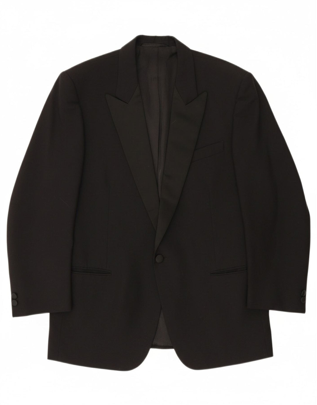 JVLIVS Mens 1 Button Blazer Jacket IT 50 Large Black Wool Vintage Jvlivs and Second-Hand Jvlivs from Messina Hembry 