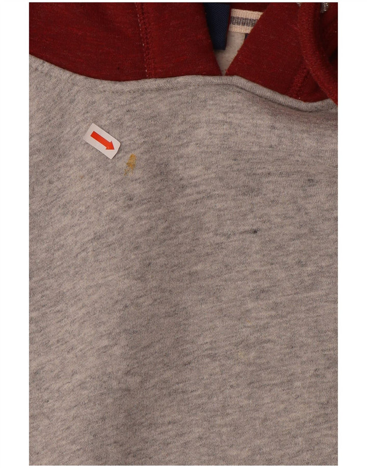 Felpa con cappuccio da uomo Superdry Large in cotone color block grigio