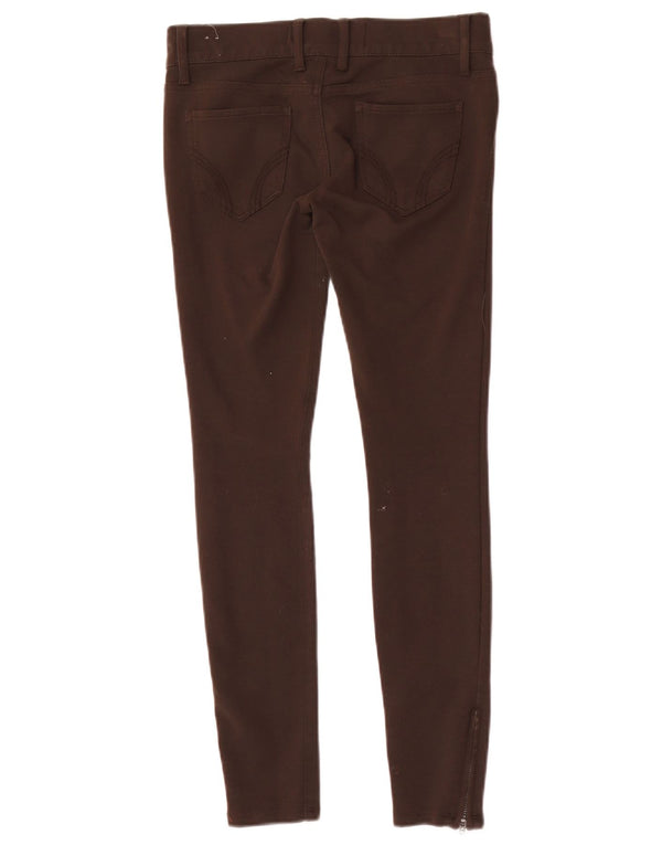 Pantaloni casual skinny a vita bassa Hollister da donna US 0 XS W28 L27 Marrone