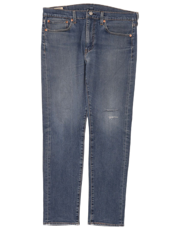 Jeans Levi's Uomo 510 Skinny Distressed W34 L32 Cotone Blu