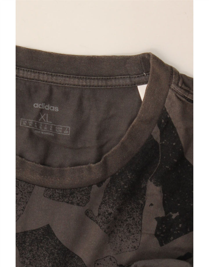 T-shirt ADIDAS da uomo con motivo astratto XL grigia
