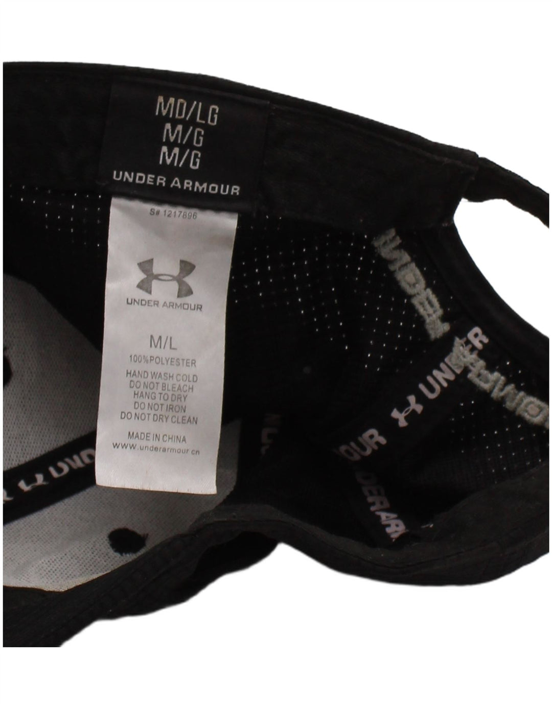 Berretto da baseball grafico da uomo Under Armour medio/grande in poliestere nero