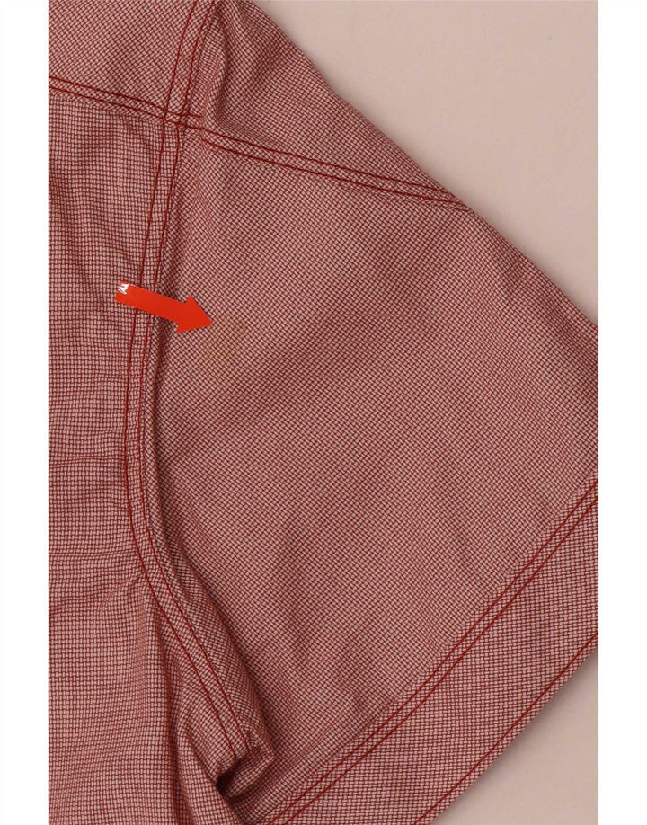 Camicia a maniche corte da uomo G-Star in cotone a quadri rossi grandi