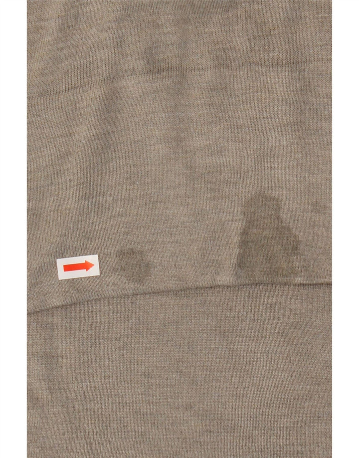 Maglione ZARA da donna con scollo a V UK 10 piccolo grigio