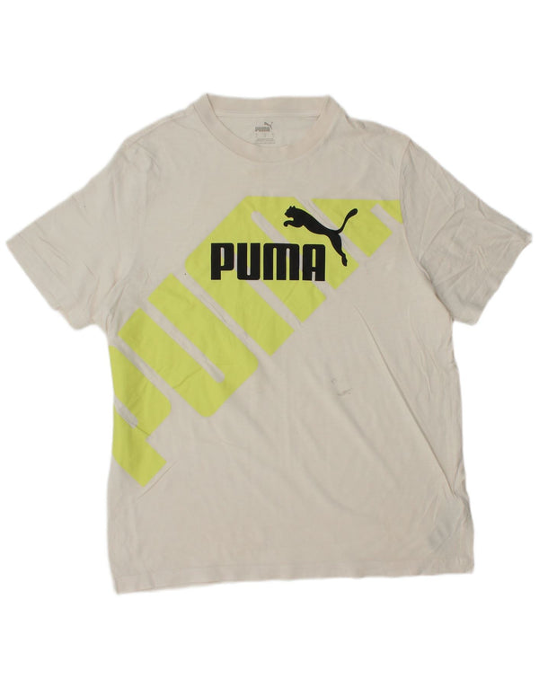 T-shirt grafica da uomo PUMA grande bianca