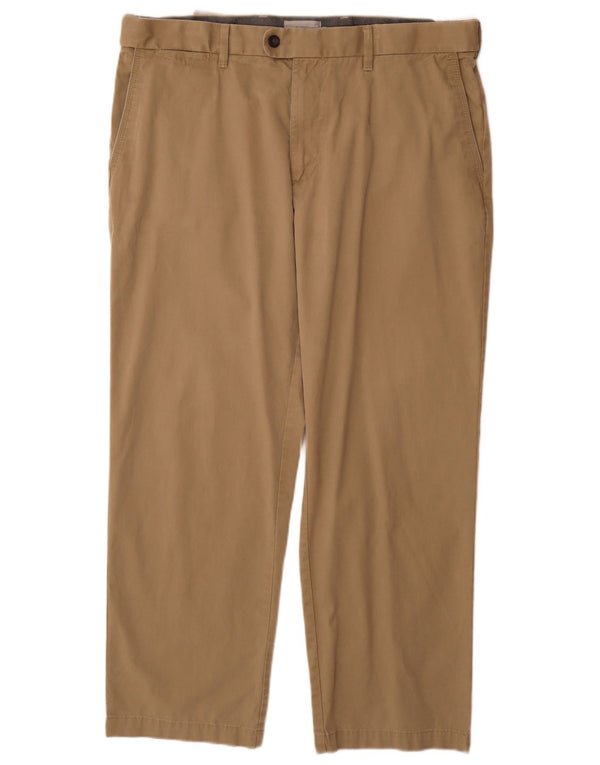 Pantaloni da abito vestibilità regolare da uomo Marks & Spencer W38 L29 cotone beige
