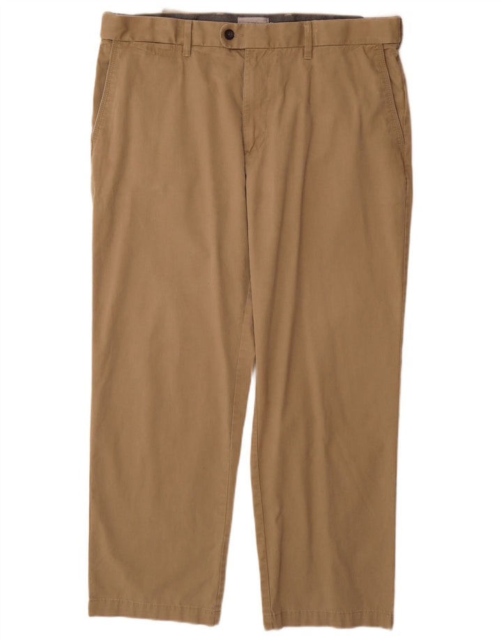 Pantaloni da abito vestibilità regolare da uomo Marks & Spencer W38 L29 cotone beige