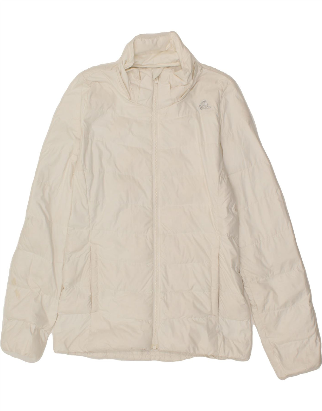 ADIDAS Womens Padded Jacket UK 10 Small White Polyester Vintage Adidas and Second-Hand Adidas from Messina Hembry 
