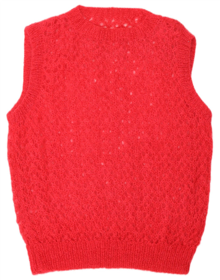 VINTAGE Womens Vest Tank Top UK 16 Large Red